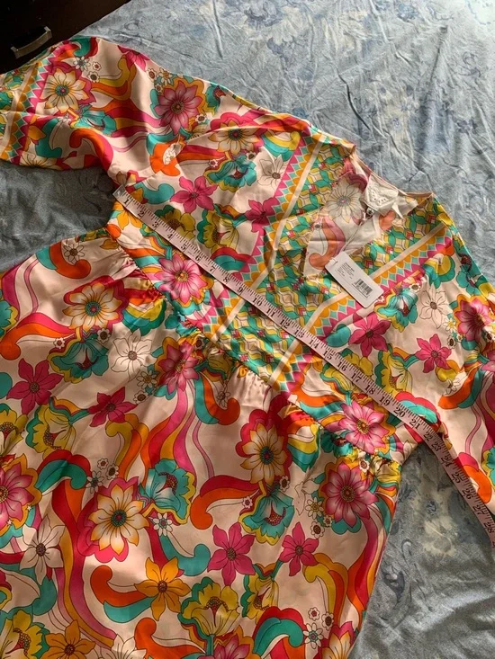 JOHNNY WAS
Silk Blend Barbara Mini 👗 dress
Color multi 
Size Large - Picture 5 of 8